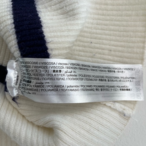 Striped Knit Sweater - White and Black - Picture 6 of 7